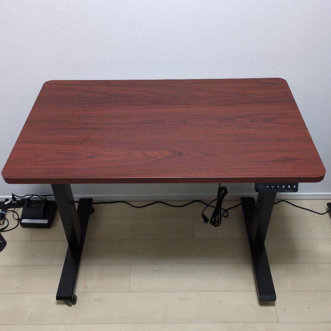FlexiSpot EF-1 電動昇降デスク 100cm×60cm マホガニー