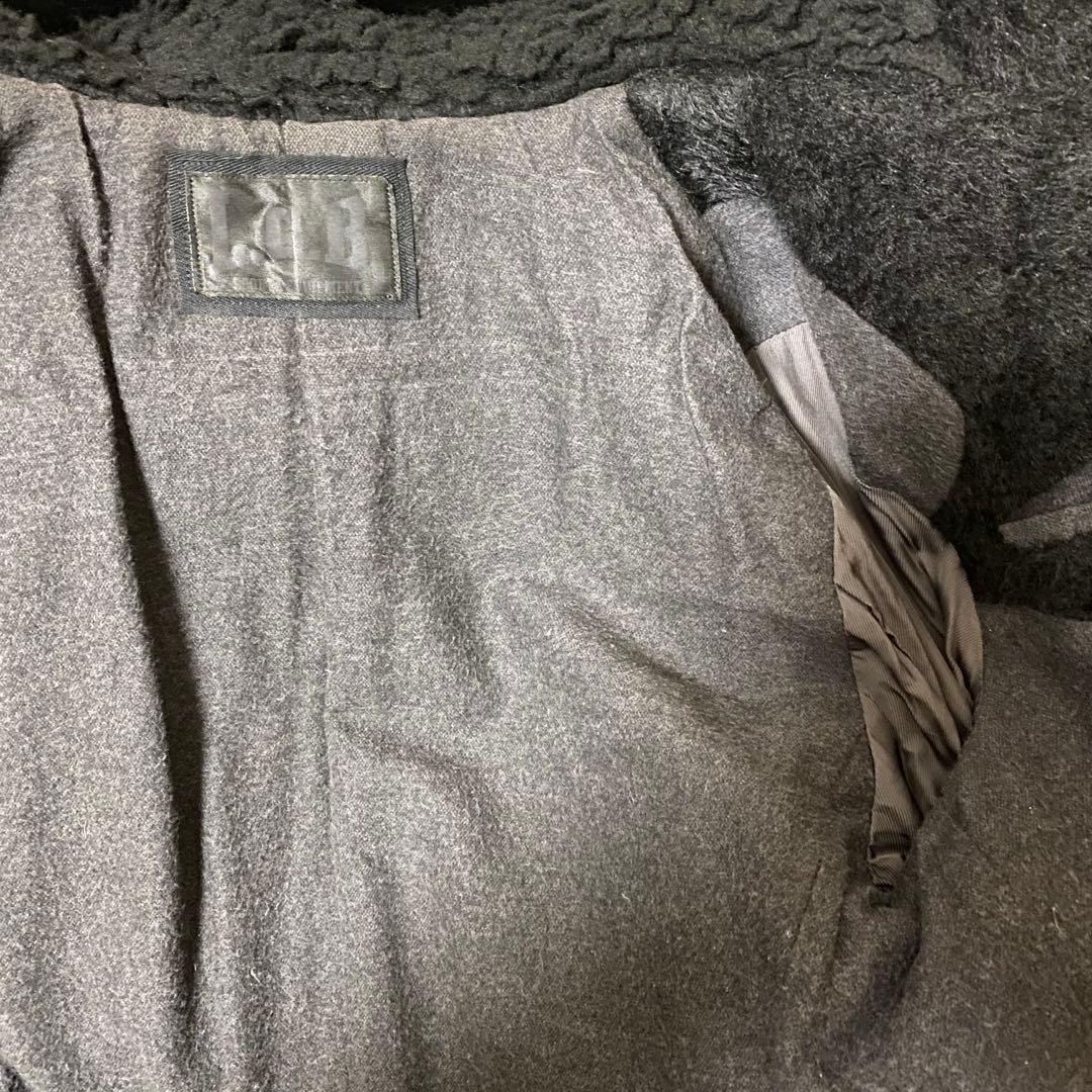 ルグランブルー ファー ダッフル コート 黒 メンズ１