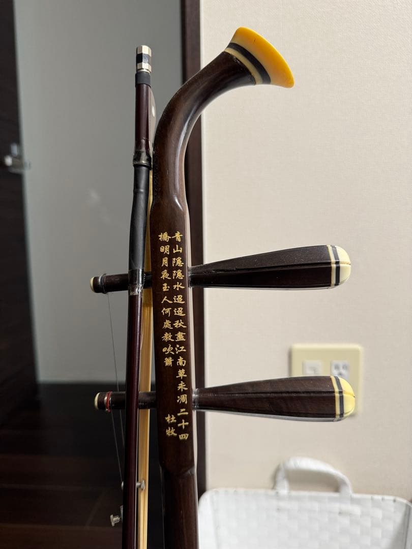 二胡 スターターセット ケース松脂など色々 蘇州製紅木タイプ