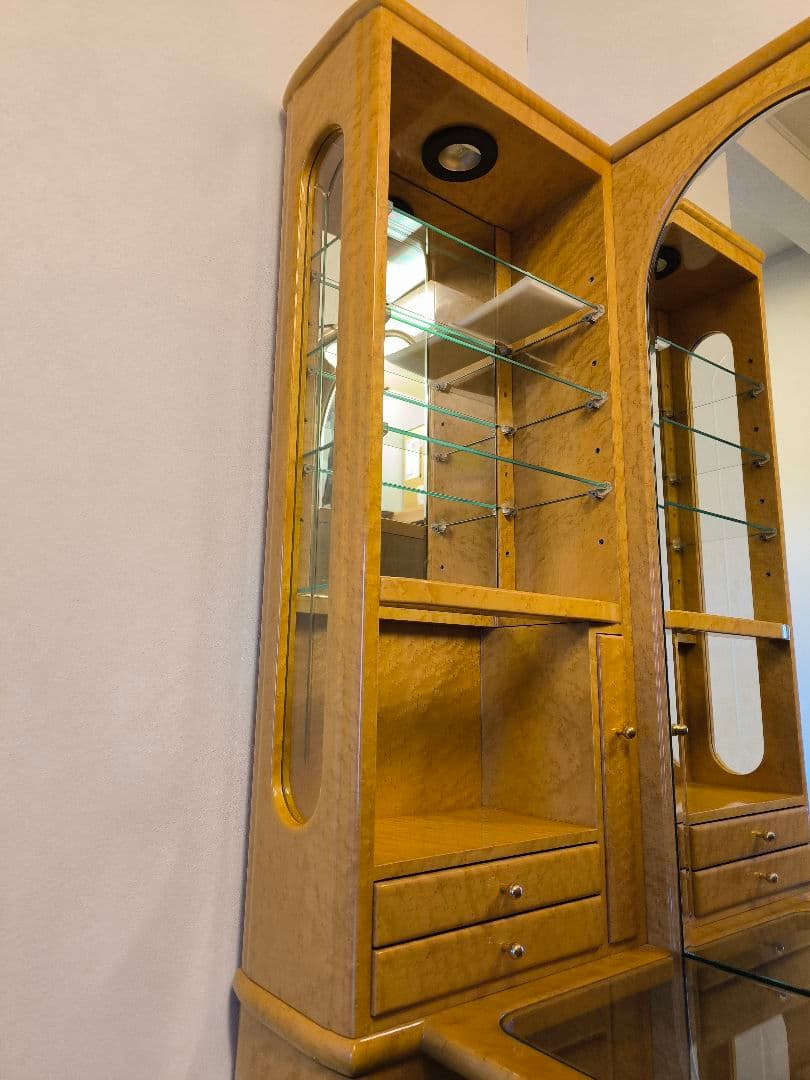 木製ドレッサー・鏡台 ミラー付き