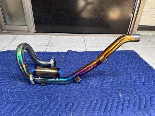 YAMAHAセロー250 BEAMS サブチャンバー付きチタン製パイプ