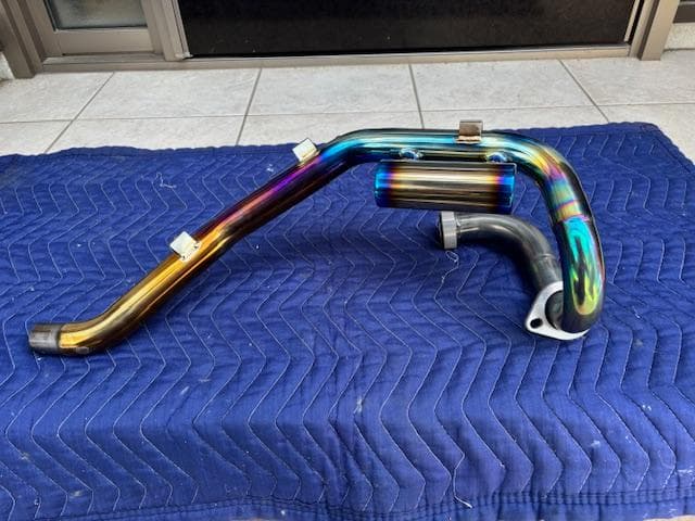 YAMAHAセロー250 BEAMS サブチャンバー付きチタン製パイプ