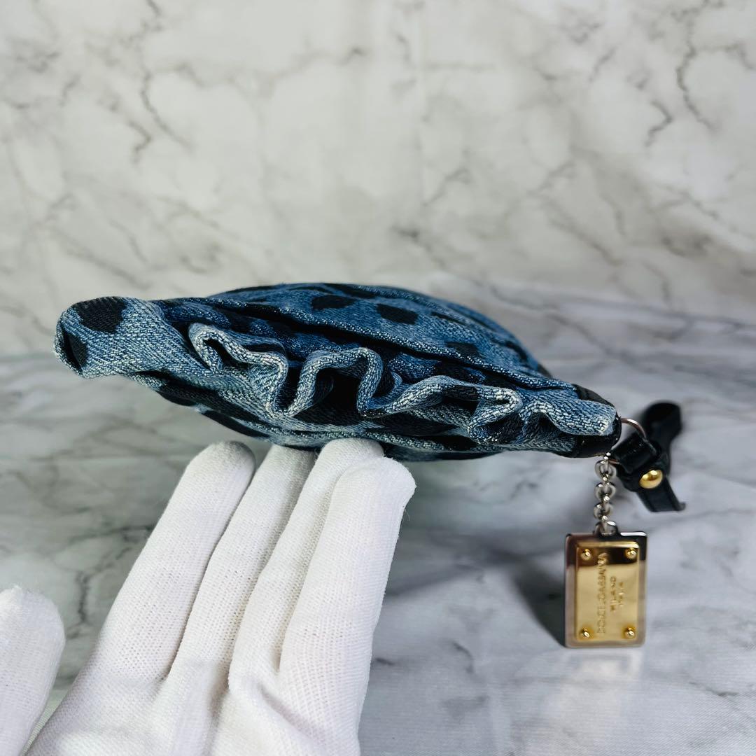 【希少】Dolce＆Gabbana　ドルガバ　クラッチバッグ　デニム　レオパード