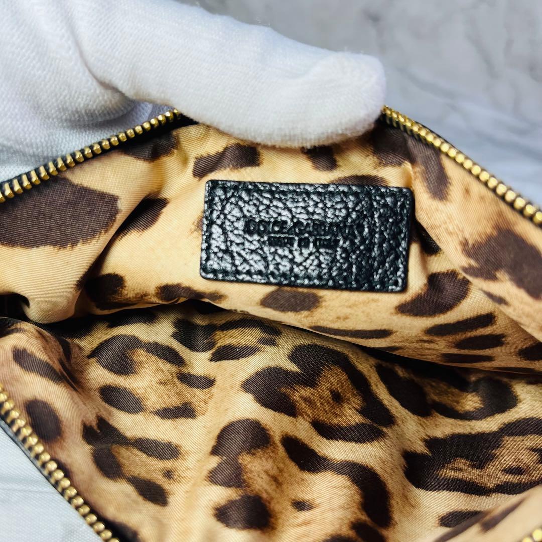 【希少】Dolce＆Gabbana　ドルガバ　クラッチバッグ　デニム　レオパード