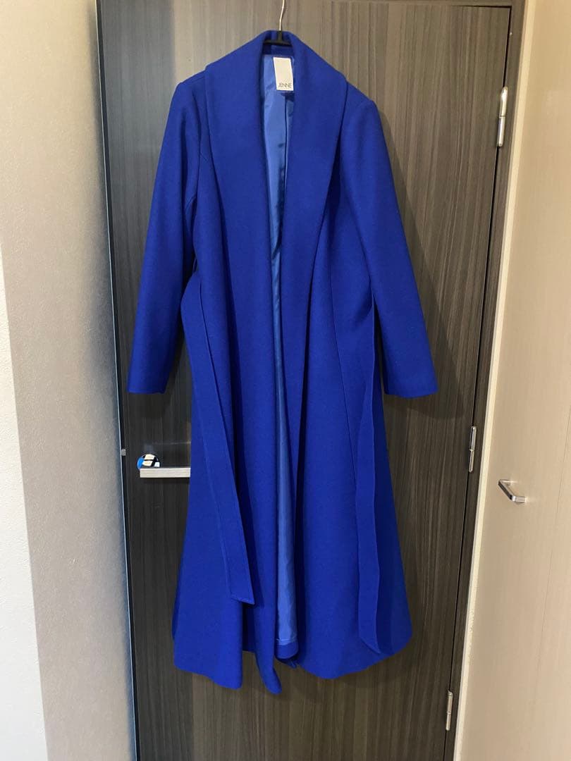 JENNE ウールコート ロイヤルブルー 希少Lサイズ