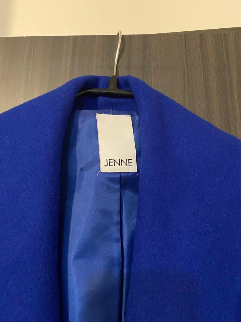 JENNE ウールコート ロイヤルブルー 希少Lサイズ
