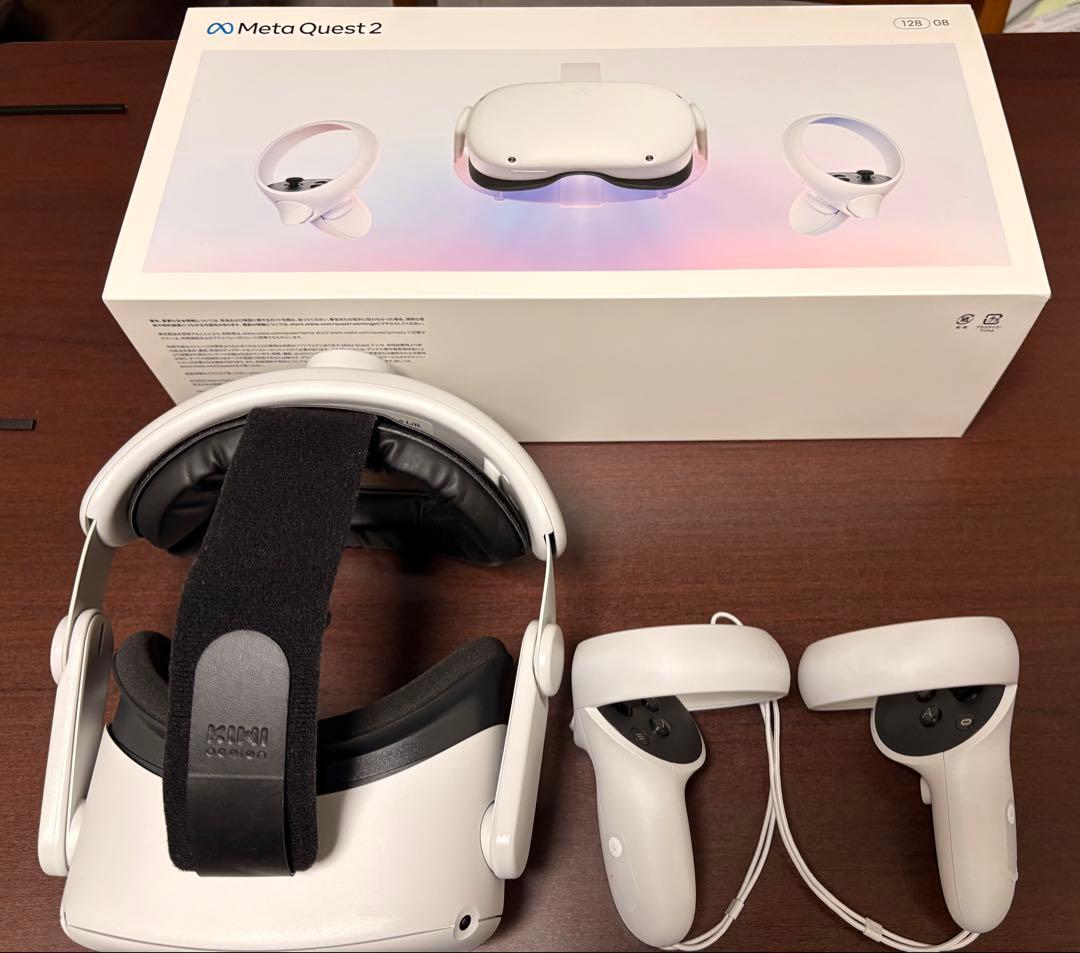  Quest 2 VRヘッドセット コントローラー　ヘッドストラップ付き