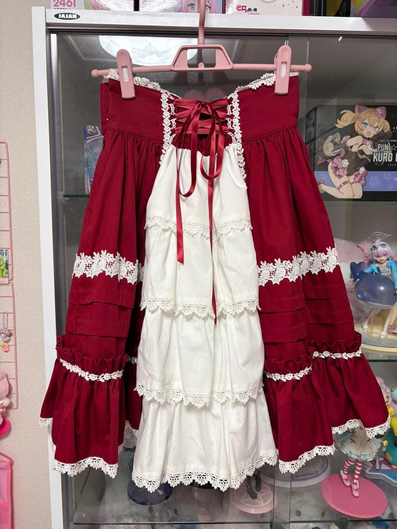 dear rose スカート　エンジ　赤