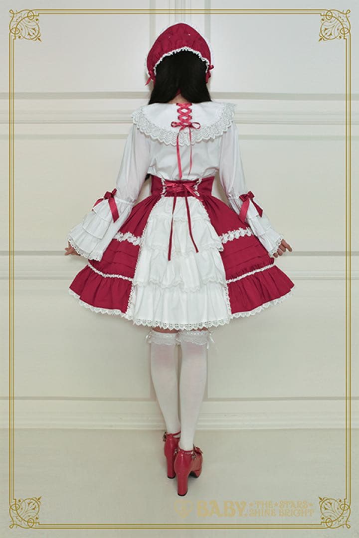 dear rose スカート　エンジ　赤