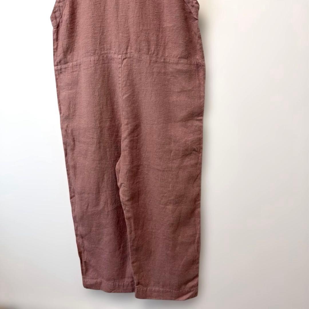 prit フレンチリネンツイル起毛　オールインワン　ダスティピンク