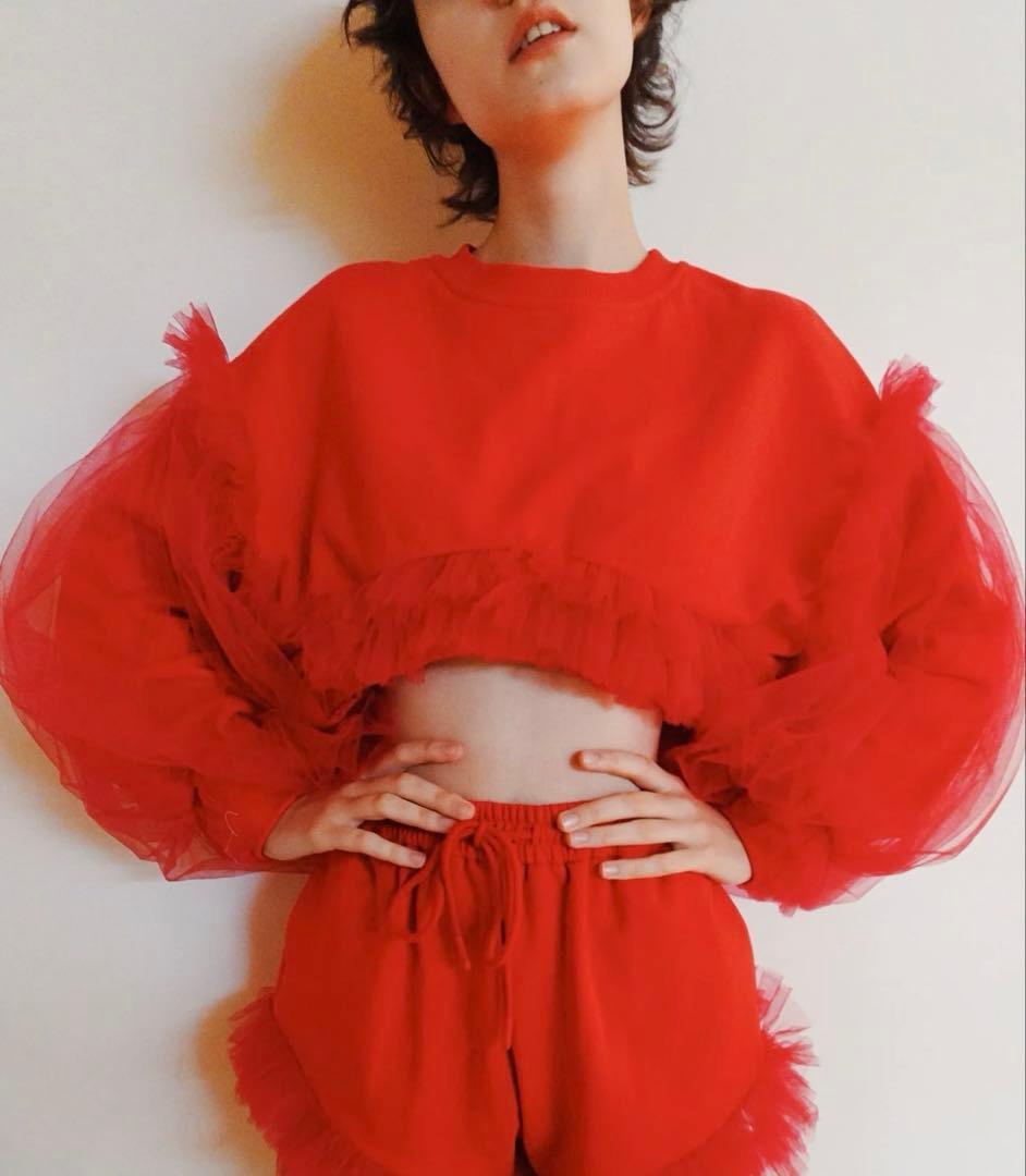 ユ*読様 VIVIANO × JURK Cropped Tulle Sweats