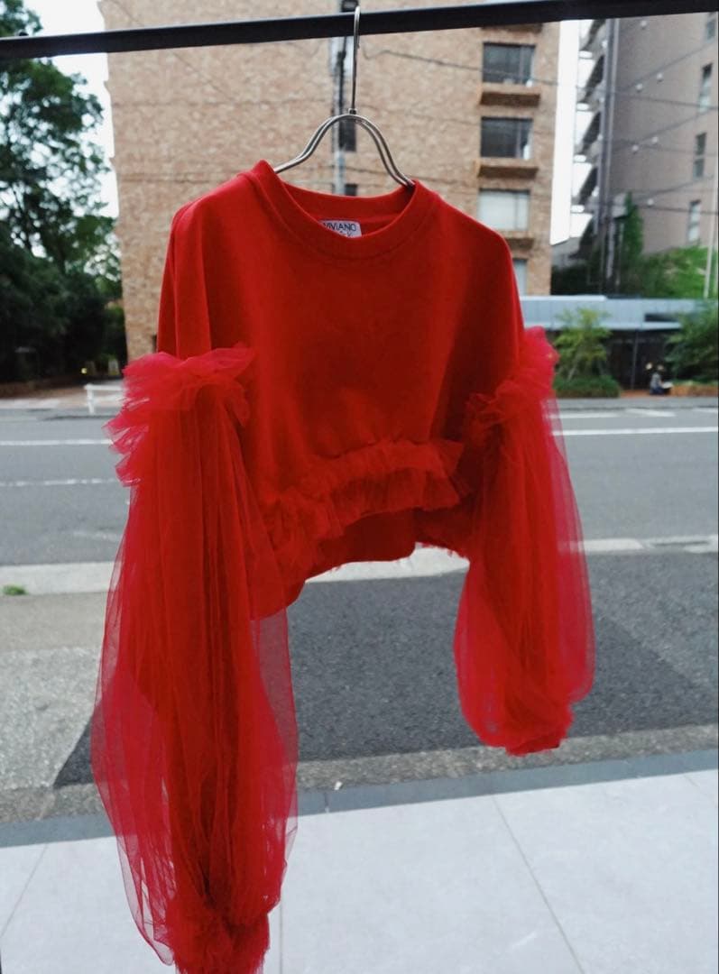 ユ*読様 VIVIANO × JURK Cropped Tulle Sweats