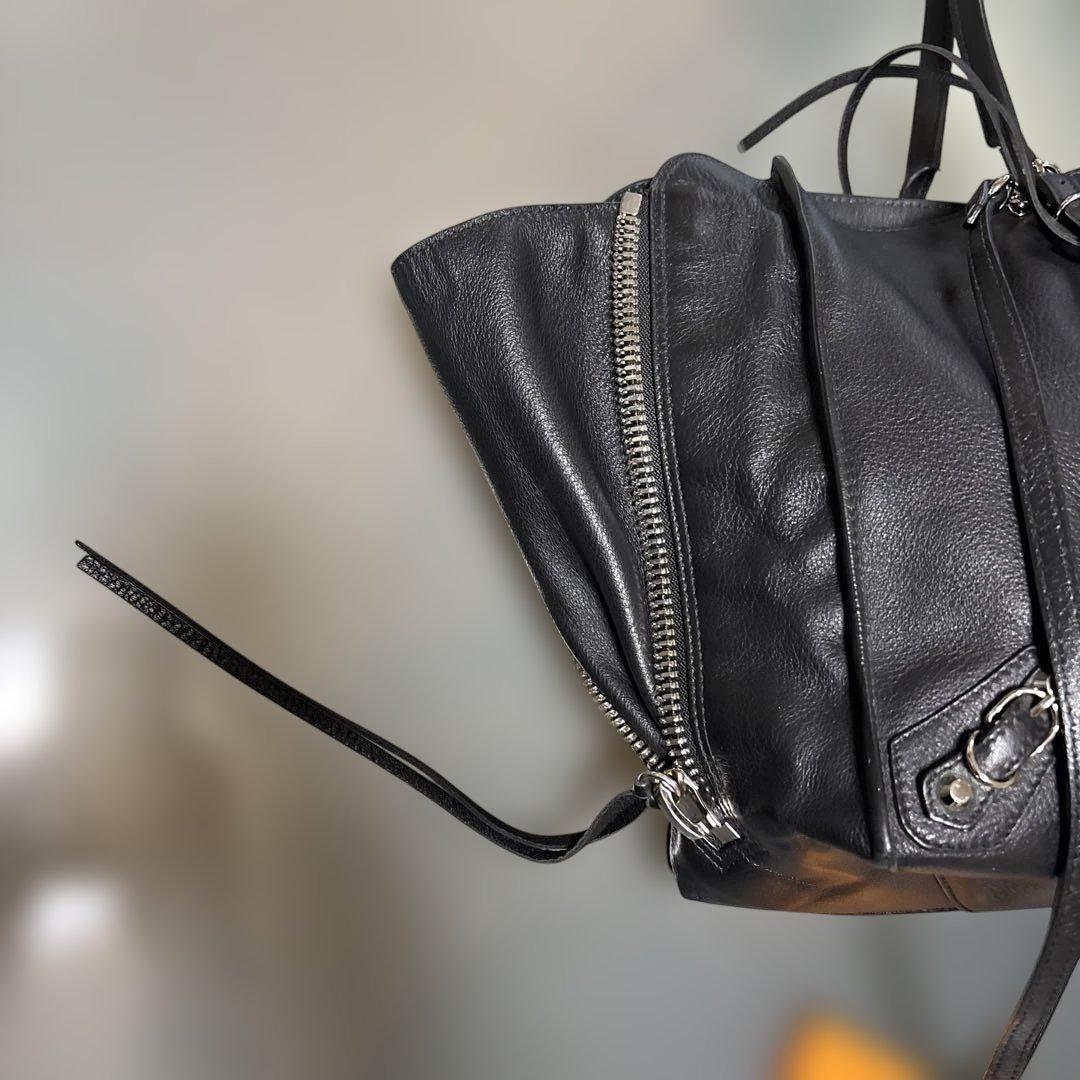 バレンシアガ　ペーパーバッグ　ブラック　ミディアム