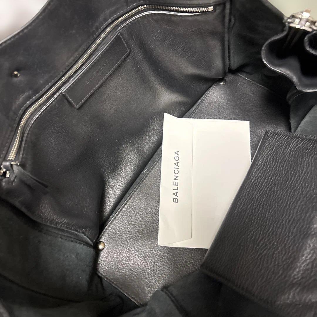 バレンシアガ　ペーパーバッグ　ブラック　ミディアム