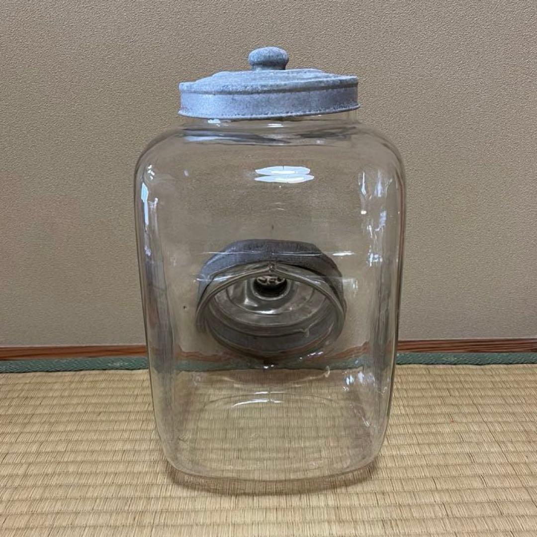 ガラス瓶　アンティーク　和ガラス　駄菓子屋　二つ蓋　レトロ　ヴィンテージ　硝子①