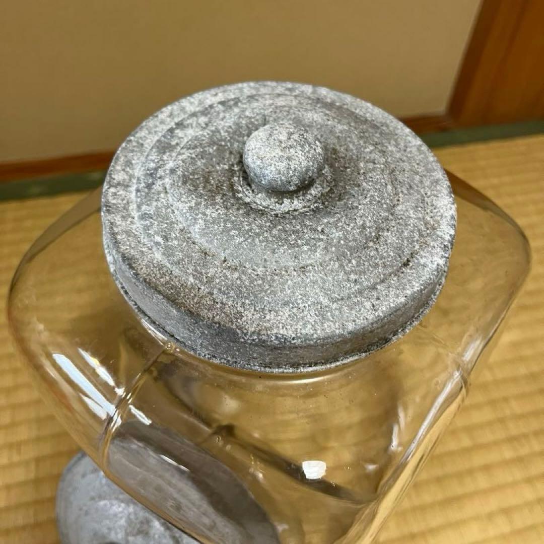 ガラス瓶　アンティーク　和ガラス　駄菓子屋　二つ蓋　レトロ　ヴィンテージ　硝子①