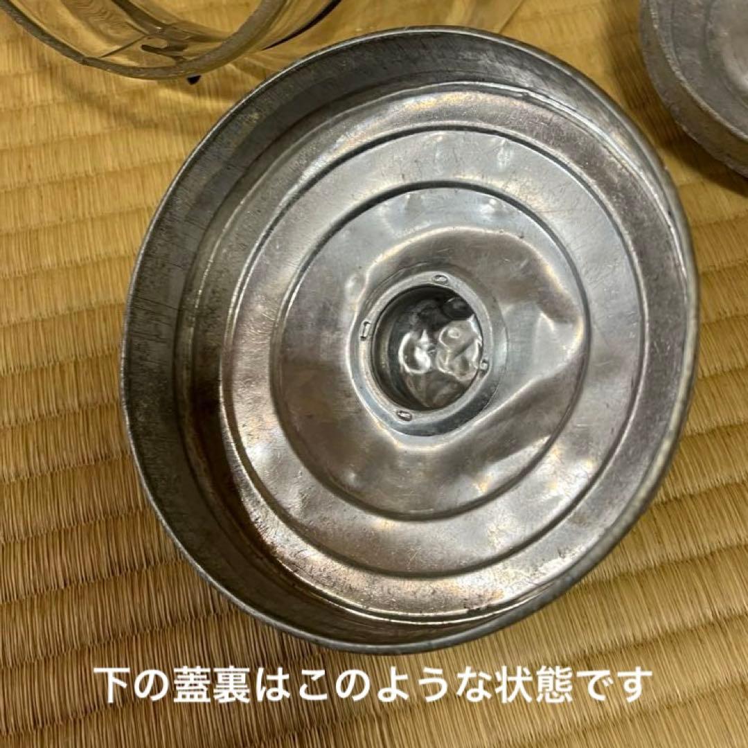 ガラス瓶　アンティーク　和ガラス　駄菓子屋　二つ蓋　レトロ　ヴィンテージ　硝子①