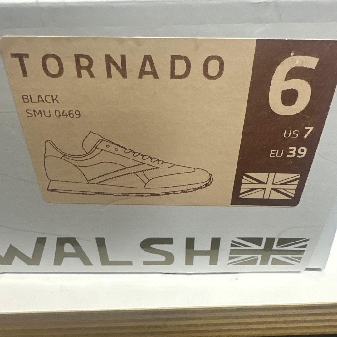 WALSH スニーカー ブラック/ホワイト　6(24.5cm-25cm)