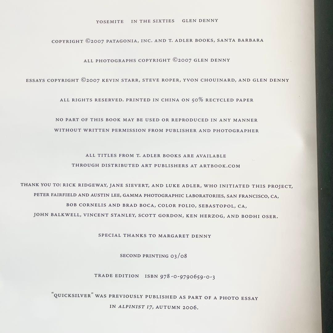 Yosemite Glen Denny モノクロ写真集