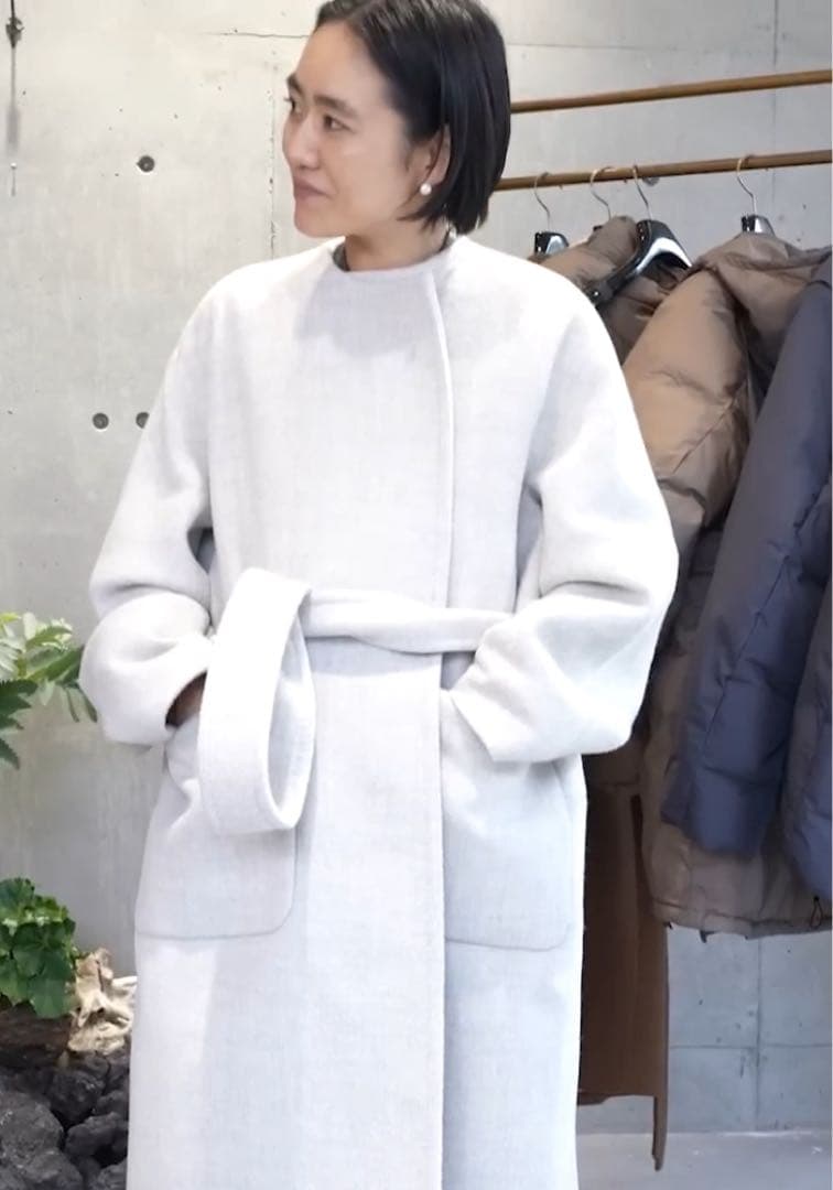 Chaos カオス グレースリャマノーカラーコート 金子綾