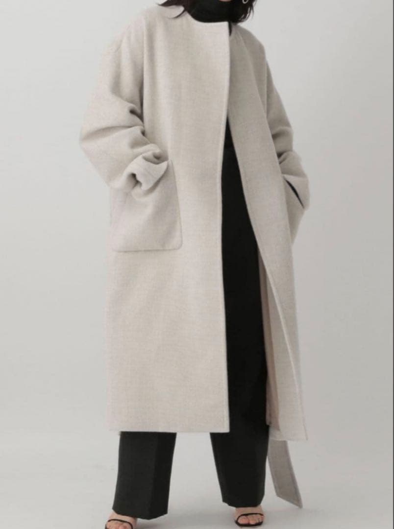 Chaos カオス グレースリャマノーカラーコート 金子綾