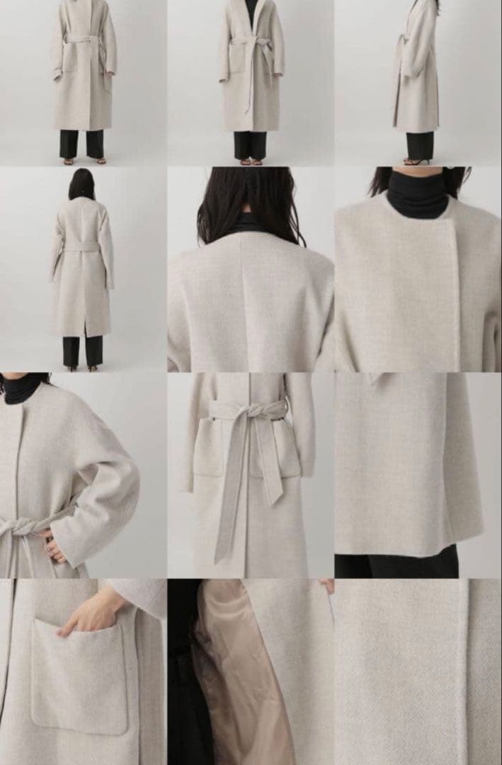 Chaos カオス グレースリャマノーカラーコート 金子綾