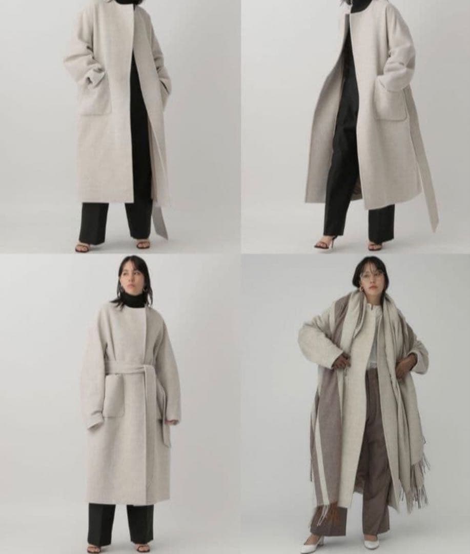 Chaos カオス グレースリャマノーカラーコート 金子綾