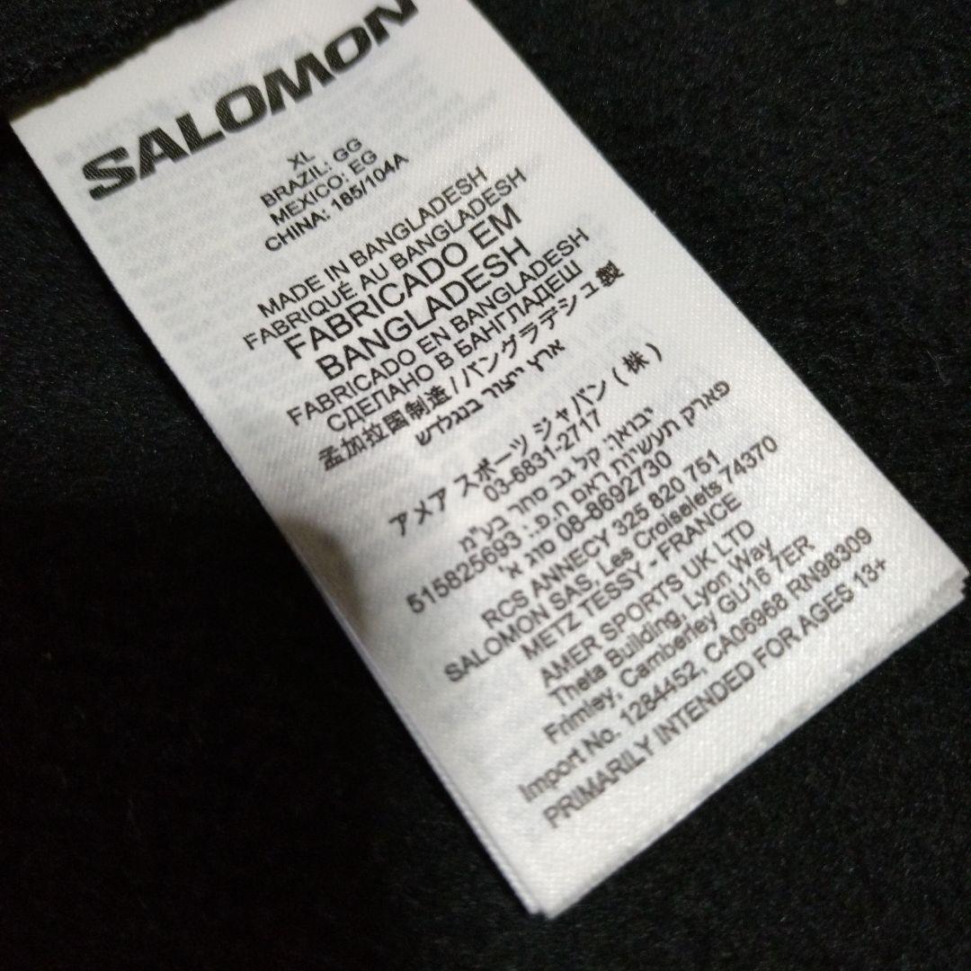 SALOMON ブラック フリースジャケット XL　ミドラー