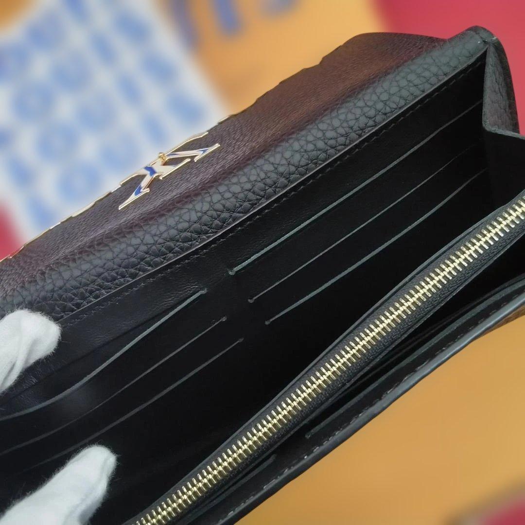 LOUIS VUITTON 黒 長財布　ポルトフォイヌ・カプシーヌ