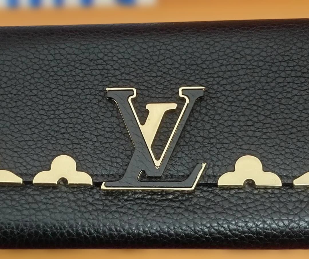 LOUIS VUITTON 黒 長財布　ポルトフォイヌ・カプシーヌ