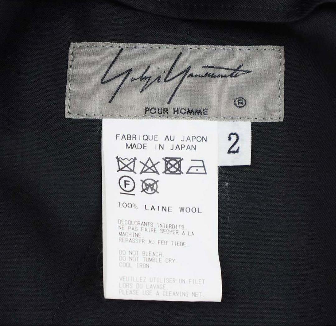 19SS ウールギャバ100% ヨウジヤマモト オム カラスパンツ