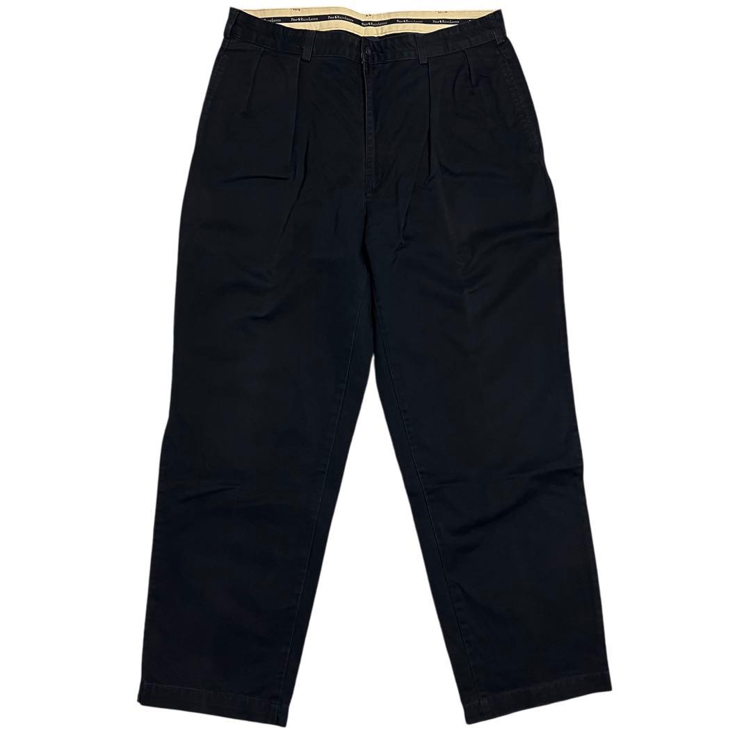 極美品　90s ANDREW PANT W36 L30 ネイビー　ポロチノ