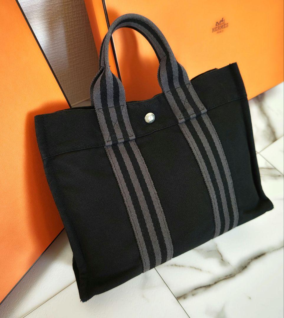 く*️様 エルメス HERMES トートバッグ フールトゥPM 黒 ブラック ハ
