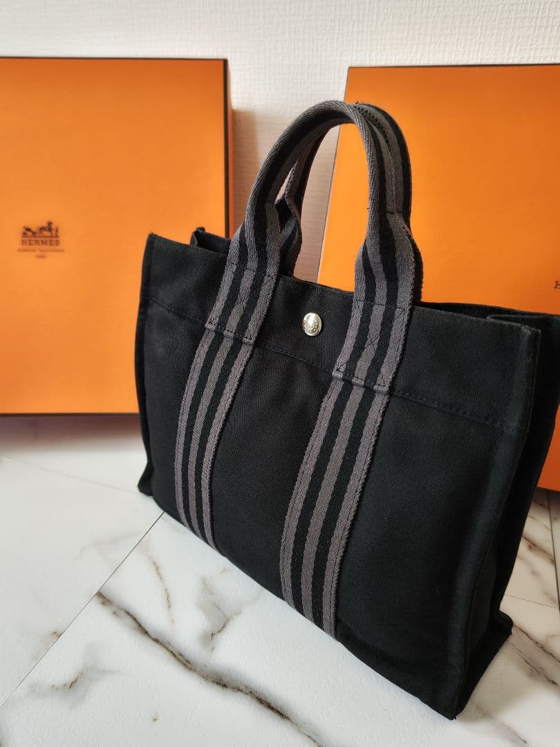 く*️様 エルメス HERMES トートバッグ フールトゥPM 黒 ブラック ハ