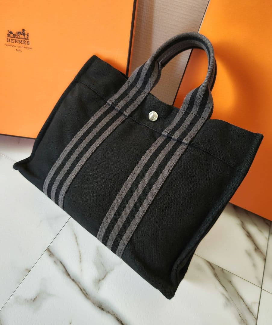 く*️様 エルメス HERMES トートバッグ フールトゥPM 黒 ブラック ハ
