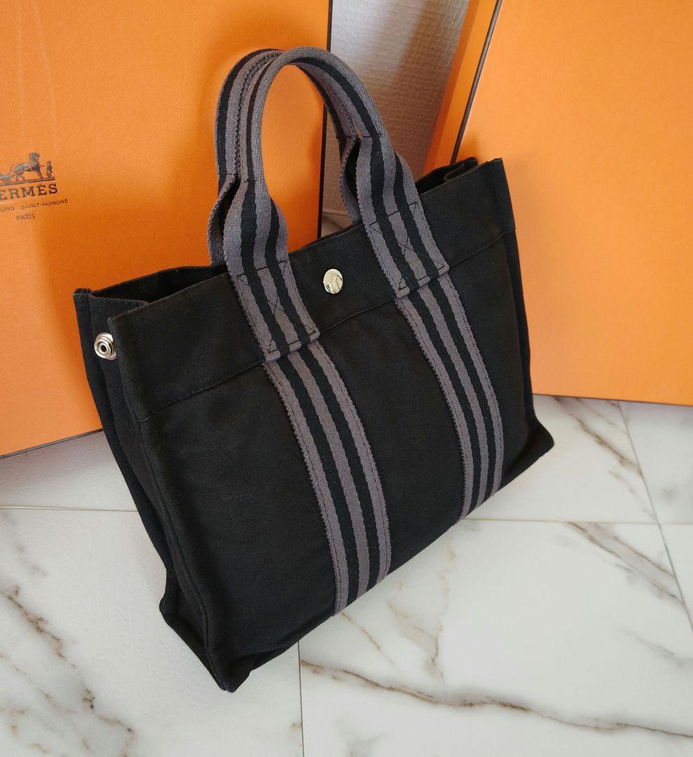 く*️様 エルメス HERMES トートバッグ フールトゥPM 黒 ブラック ハ