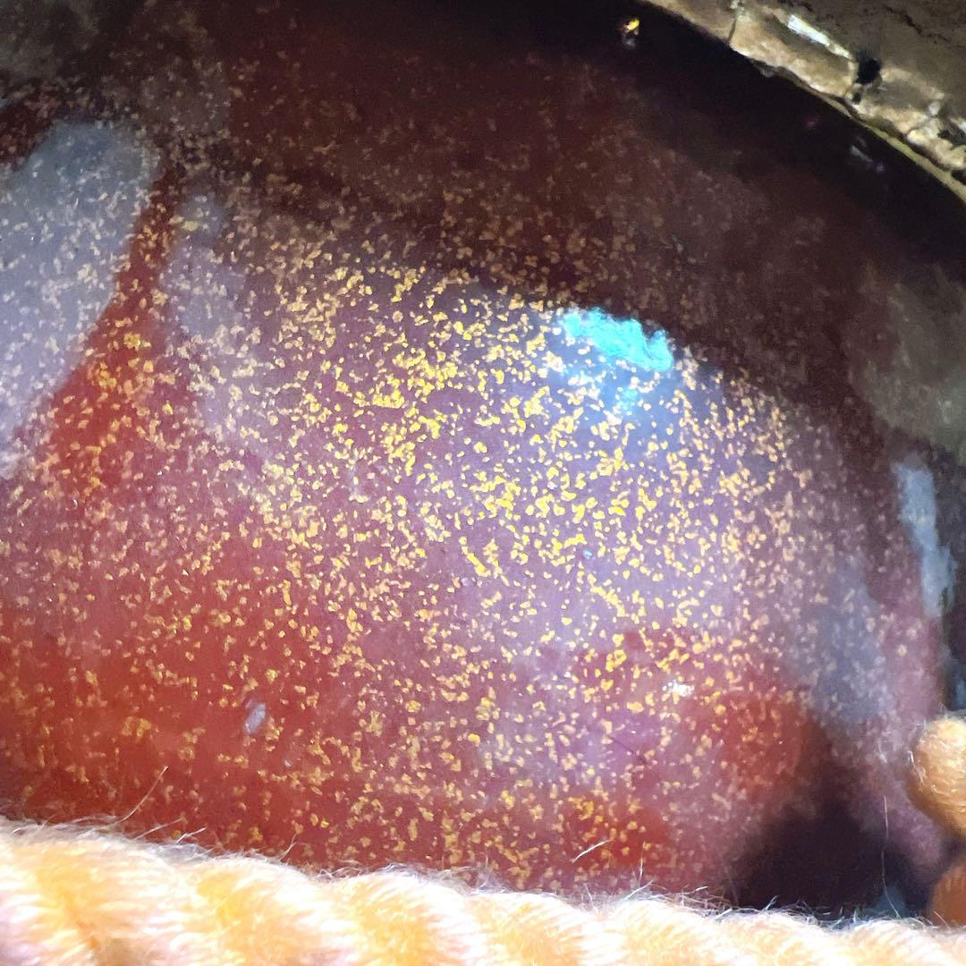 【美品・締め太鼓】　和太鼓 34.5cm×17cm 打楽器　和楽器　台座　金彩