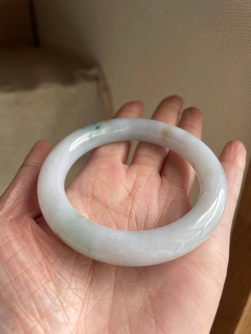 新入荷 ミャンマー 翡翠バングル 氷糯 55-57