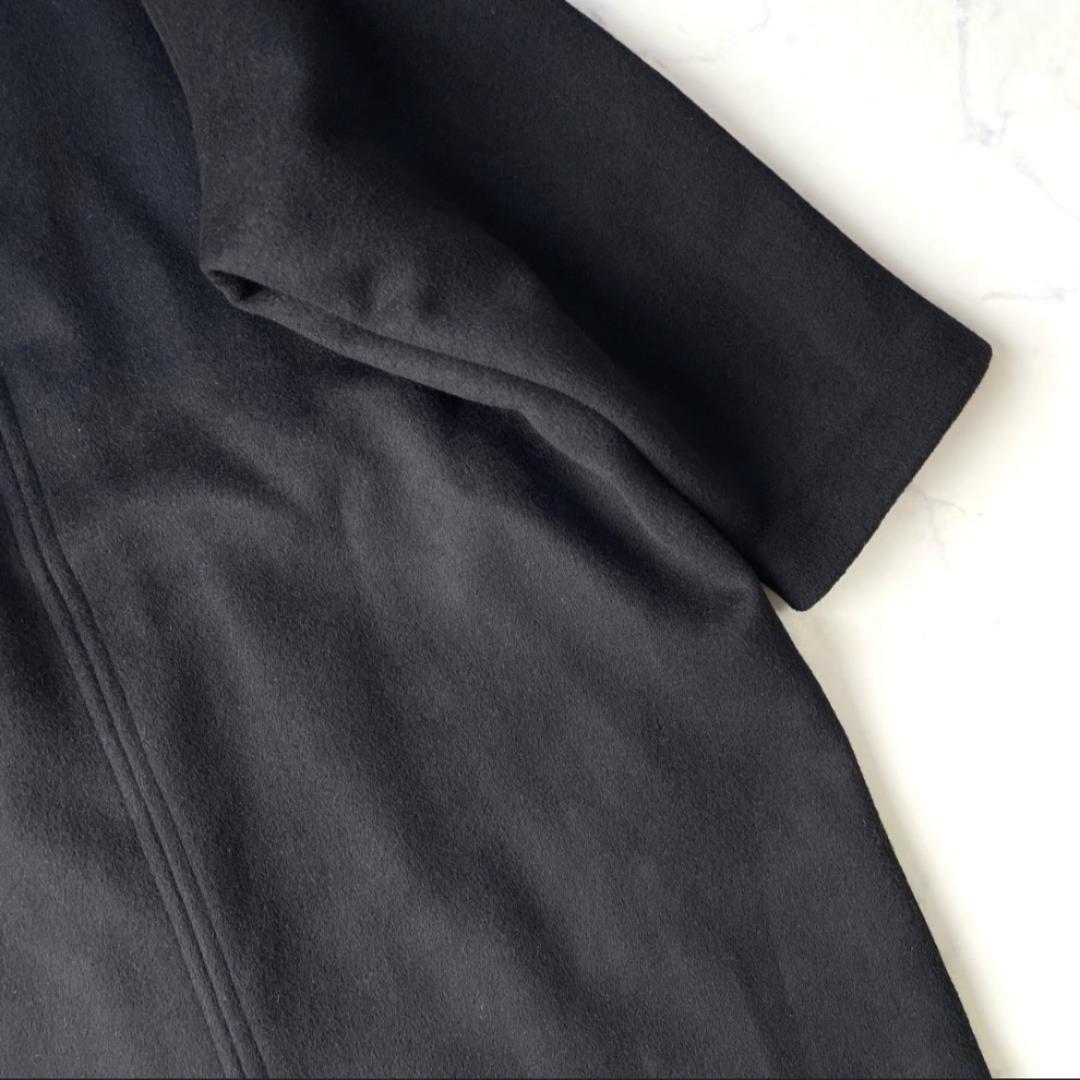 シップスエニィ 25AW バルマカーン コクーンコート ロング ウール ブラック