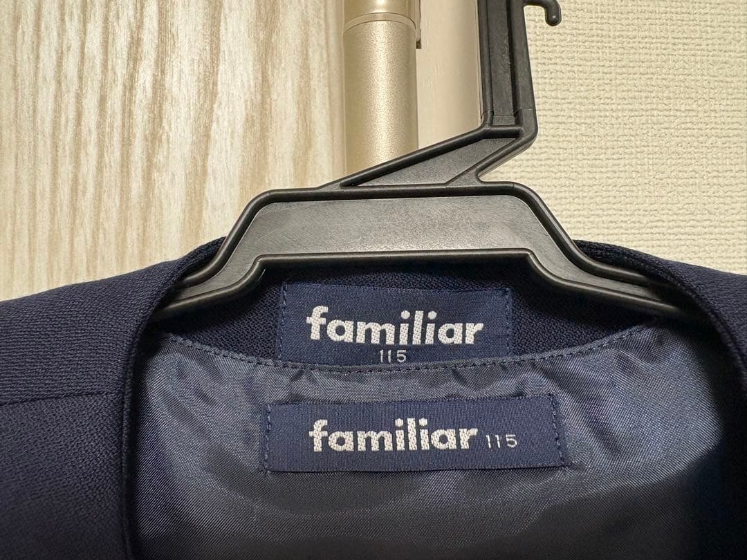 familiar お受験　セットアップワンピース　115cm ネイビー