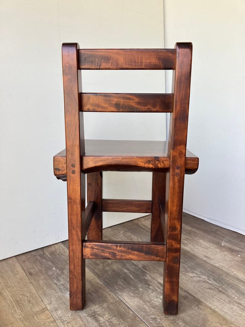 深谷木工　無垢材　チェア　椅子　スツール　飾り台　民芸　昭和56年
