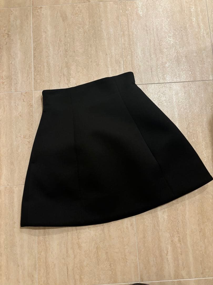 CLANE CONSTRUCTIVE MINI SKIRT ブラック