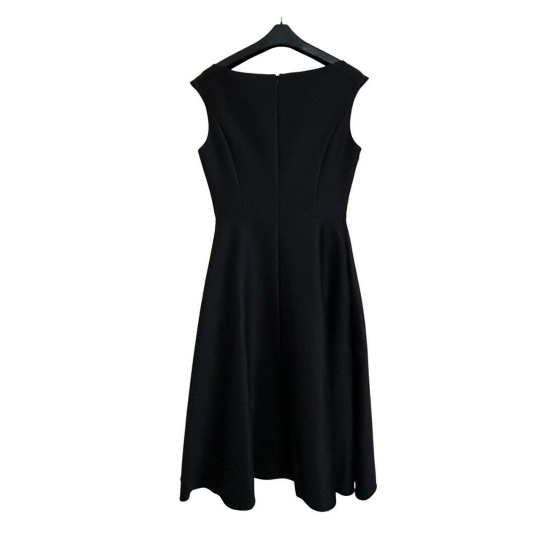 Rene　ルネ　ロングワンピース　Aライン　シルク混　ドレス　ブラック　36