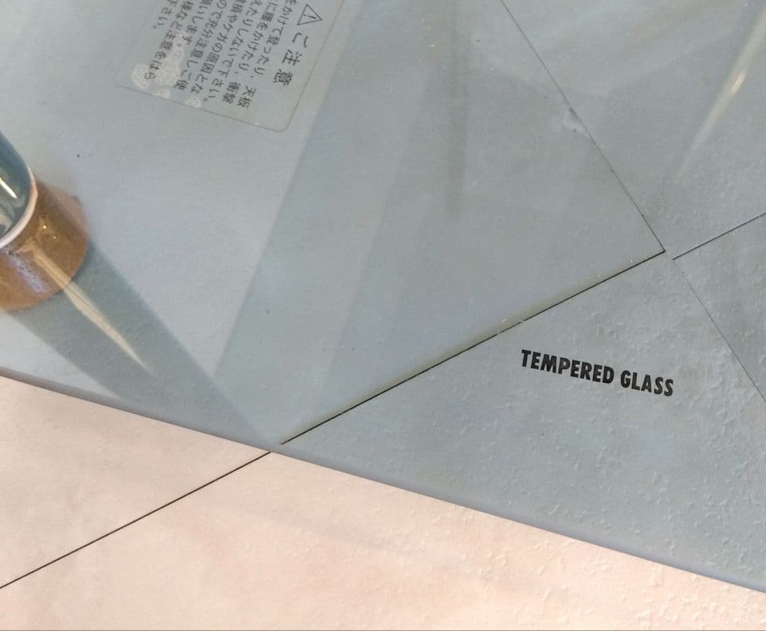 たーぼ　ガラスラック　ブルー　4段　強化ガラス