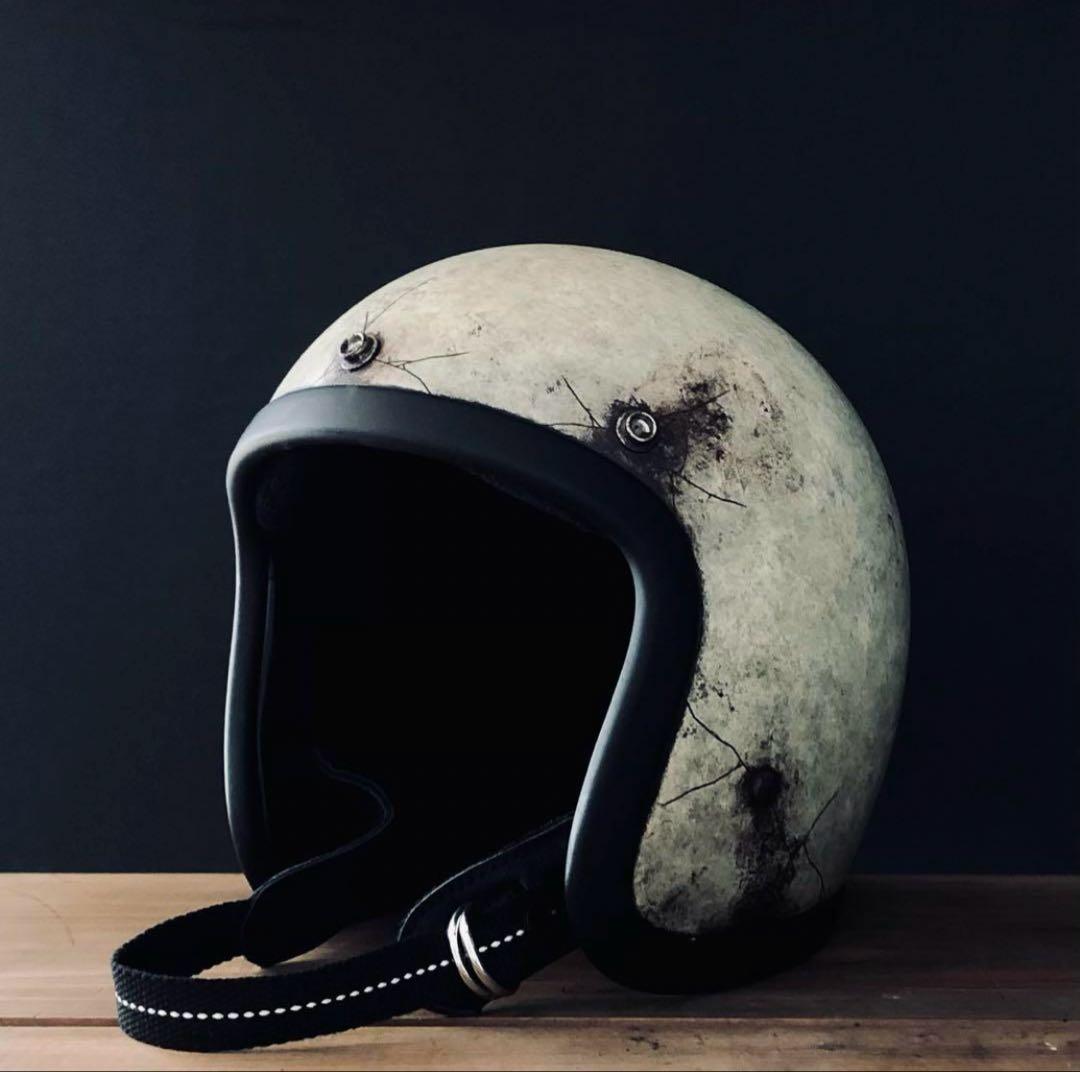 【破格❗️】ジェットヘルメット　オーシャンビートル風　ビンテージ加工