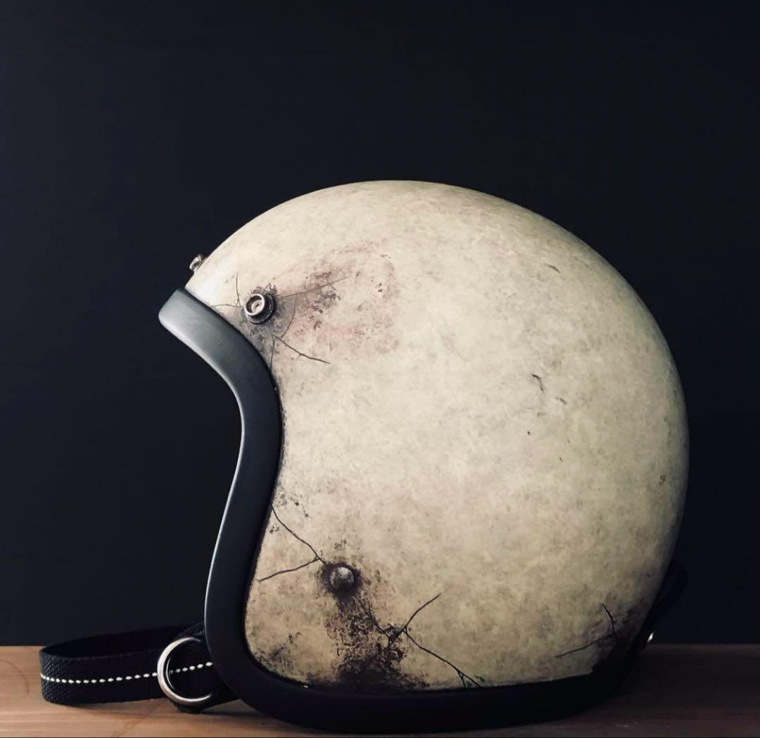 【破格❗️】ジェットヘルメット　オーシャンビートル風　ビンテージ加工