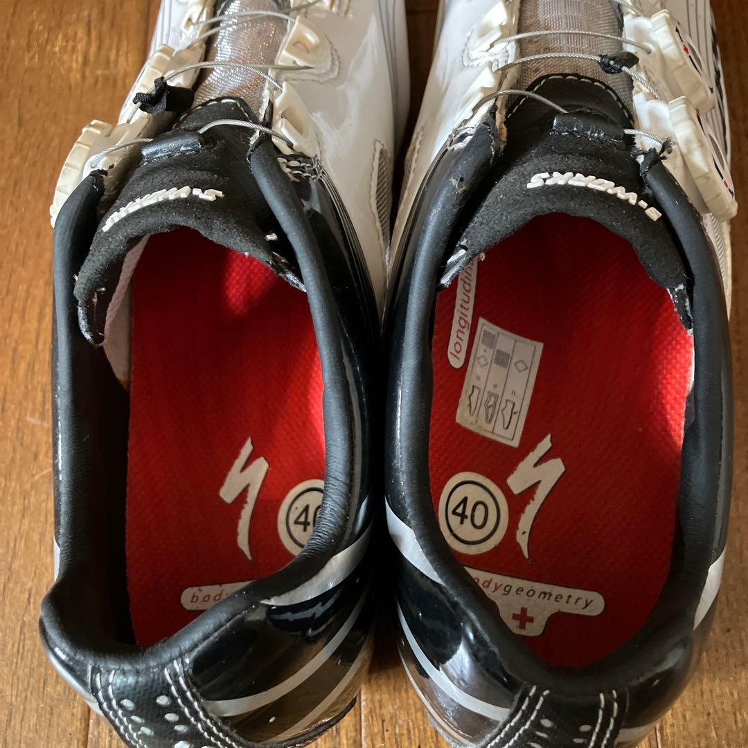 S-Works ロードシューズ サイズ40 ホワイト/ブラック 26.5cm