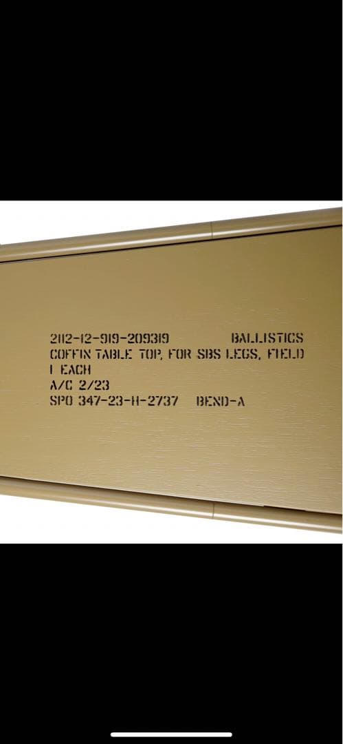 テーブル・チェア・ハンモック SBS TABLE TOP (COFFIN) BK