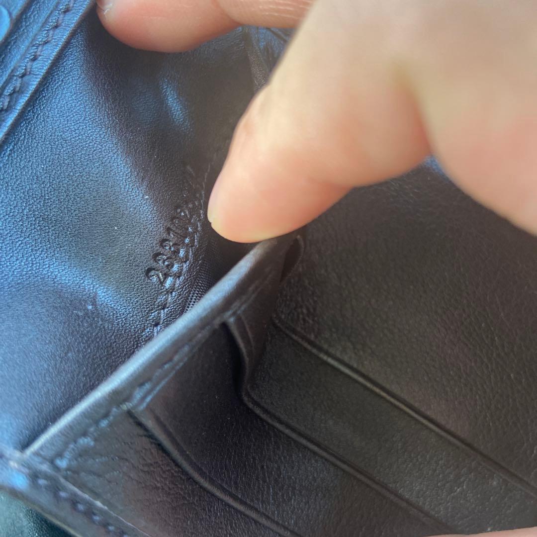 GUCCI 二つ折り財布 ブラウン レザー