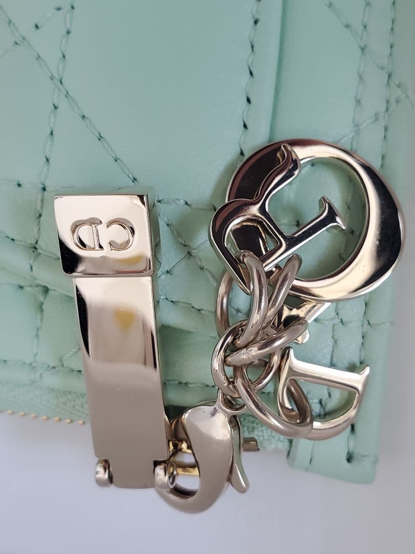 未使用　dior フラグメントケース カナージュ ミントグリーン